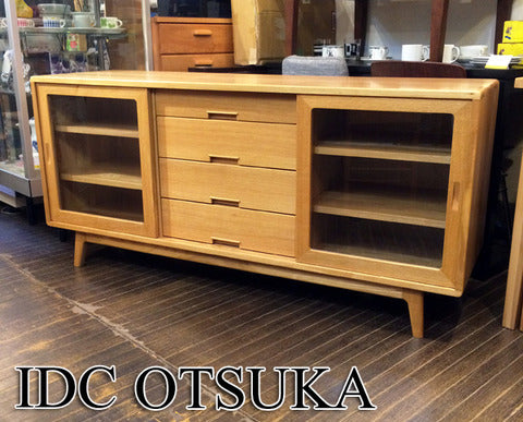 大塚家具 IDC OTSUKA 『 ノルディー 』 サイドボード オーク無垢材 幅150cm 定価17万 ～ 拘りの優しさを贅沢と共に味わう 【買取と販売とレンタルのお店】