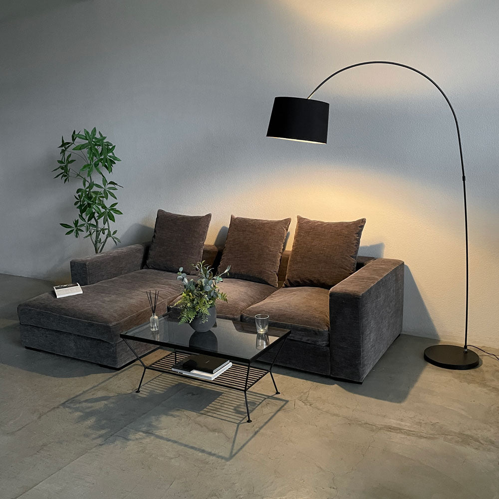 ボーコンセプト BoConcept セノーバ Cenova カウチソファ グレー系コーデュロイ生地 背座クッションカバーリング仕様 W253×D161cm クッション×3個付属 デンマーク 北欧家具 ～ アーバンダニッシュモダンを体現するスタイリッシュ且つフレキシブルなソファ ～