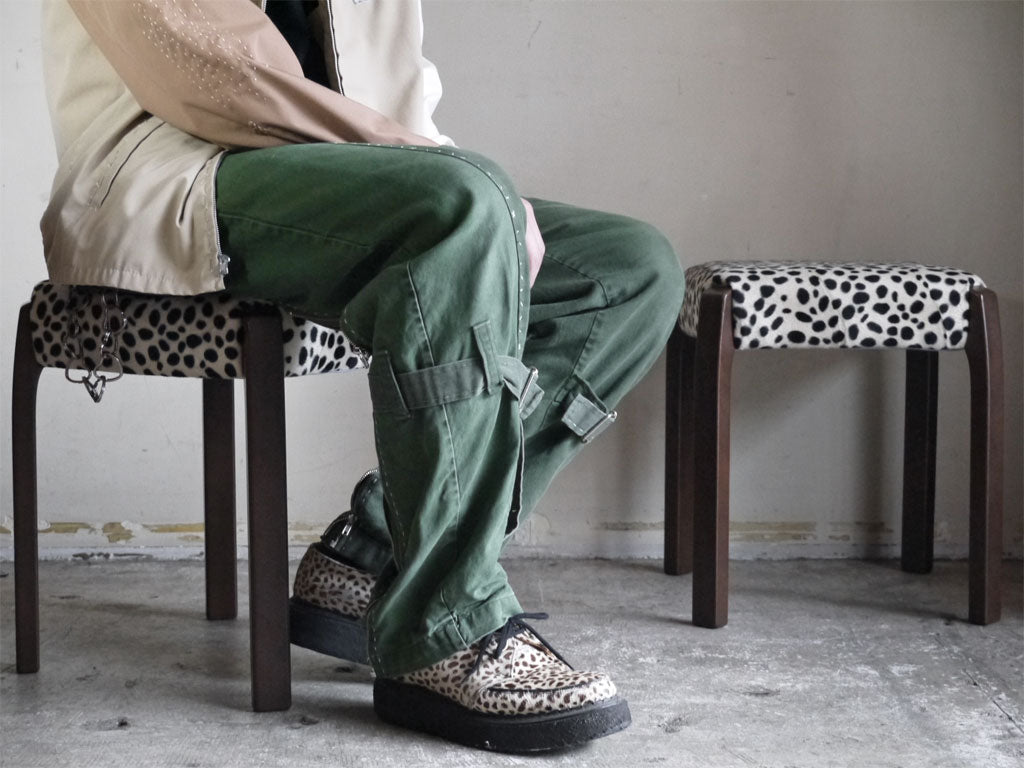 スタッキングスツール Stacking Stool オーク材 ファブリック レオパード 中古品 買い取りしました。