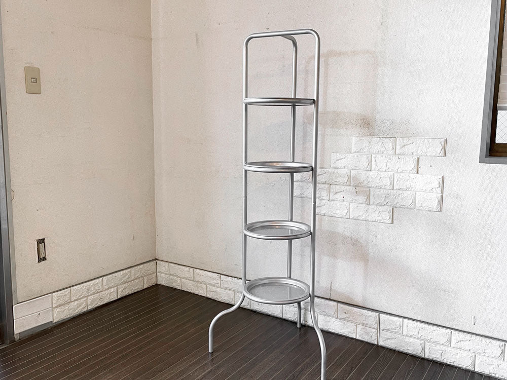 インダストリアルデザイン Industrial design スチール製 フラワースタンド プランタースタンド 花台 4段 H139cm 店舗什器  中古品  買い取りしました。