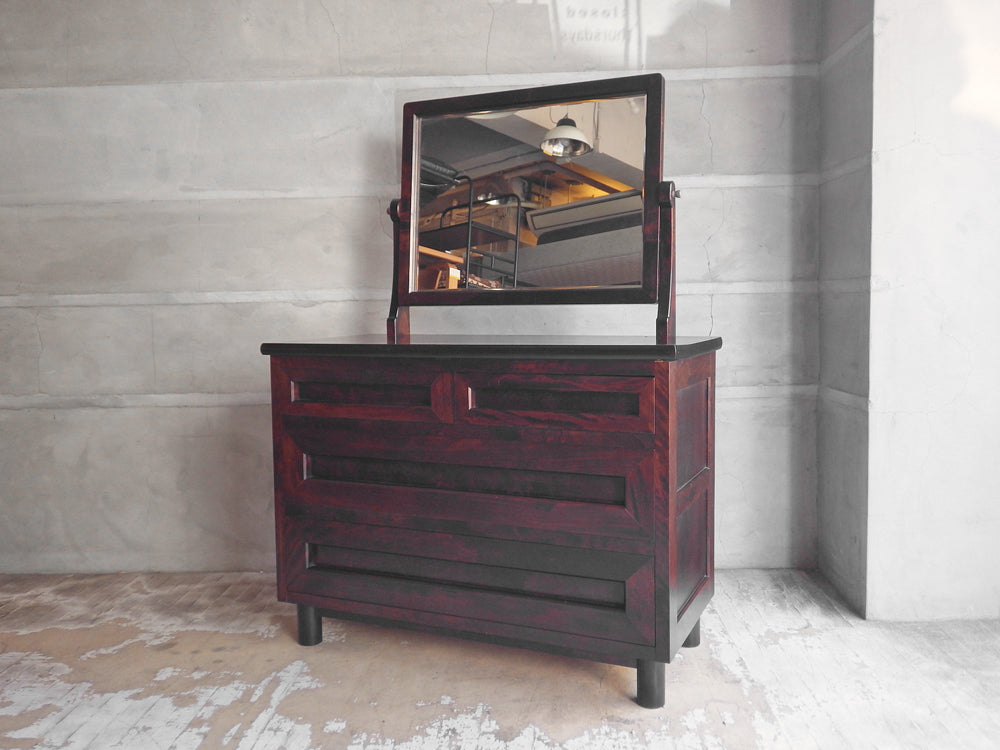 松本民芸家具 T型 ドレッサー ミラーチェスト ミズメザクラ 鏡台 民藝家具 中古品 買い取りしました。