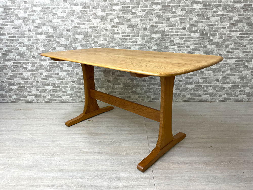 アーコール Ercol エルム材 ダイニングテーブル W152cm 60年代 UKビンテージ 英国家具 カントリースタイル 中古品 買い取りしました。