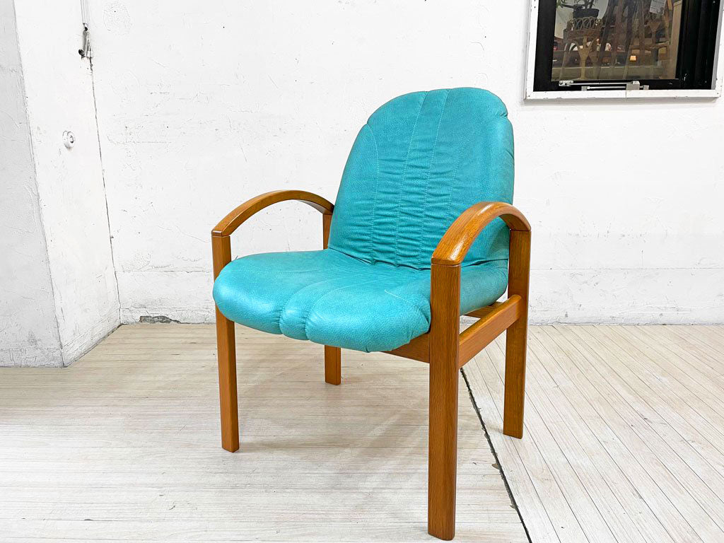 フクラ HUKLA ライン RHEIN アームチェア ダイニングチェア オーク材 レザー 本革 廃番 中古品 買い取りしました。