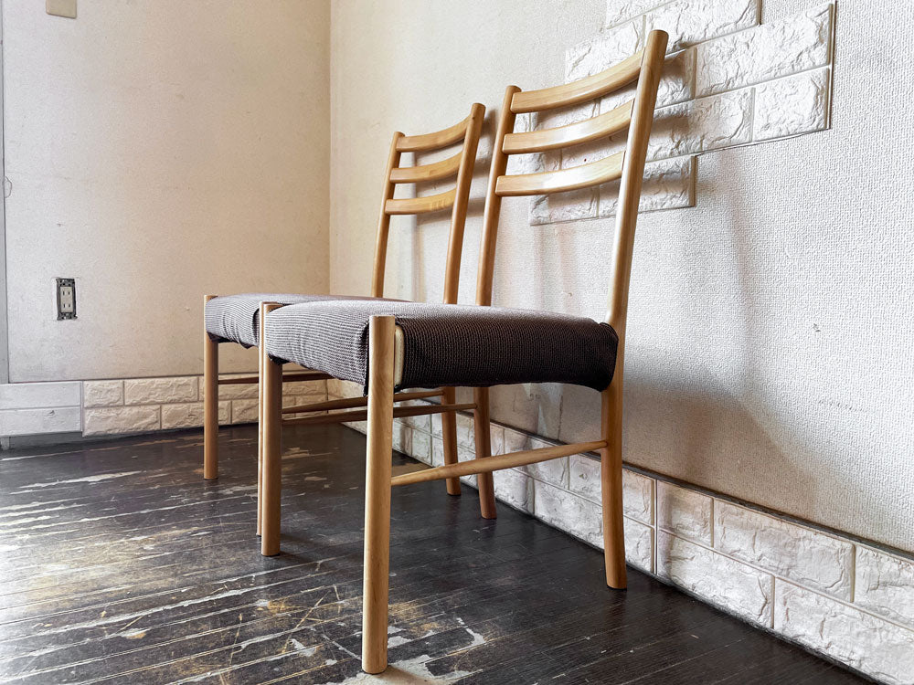 ナチュラルモダンスタイル Natural Modern Style ダイニングチェア PVCレザー オフホワイト ブラウンカバー付 計2点 中古品  買い取りしました。