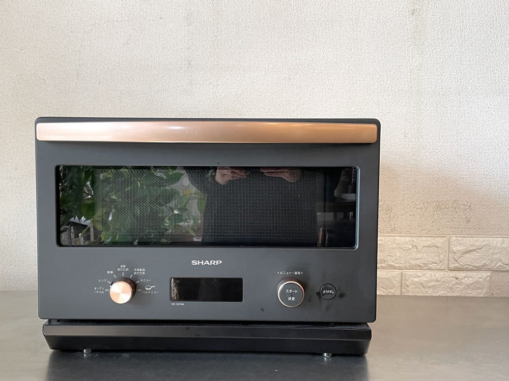 シャープ SHARP オーブンレンジ 電子レンジ RE-SD18A ブラック 18L ダイヤル式 2021年製 取扱説明書付き  中古品  買い取りしました。