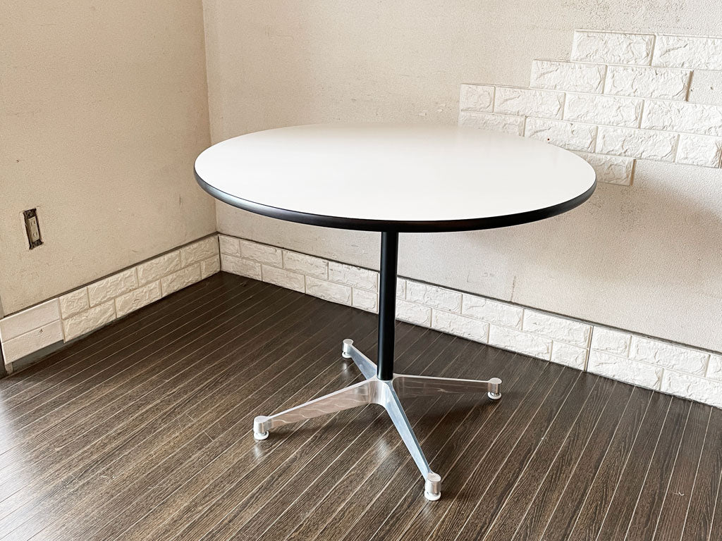 ハーマンミラー Herman Miller コントラクトテーブル Eames Contract-Base Table ラウンド Φ90cm ホワイト C&R イームズ ミッドセンチュリー  中古品  買い取りしました。