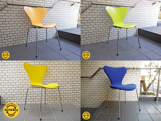 フリッツハンセン Fritz Hansen セブンチェア 廃盤カラー サニーイエロー sunny yellow アルネ・ヤコブセン ～春めいた気分を掻き立てる、カラフルな名作～ 【 買取と販売とレンタルのお店 】