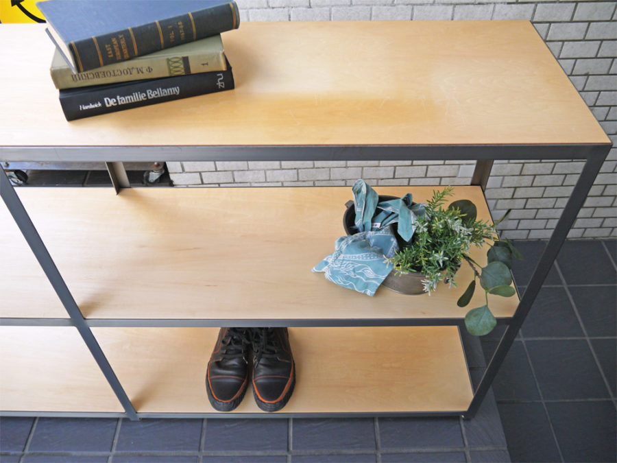 パシフィックファニチャーサービス PACIFIC FURNITURE SERVICE オープンシェルフ AW SHELF オーク材天板 インダストリアルデザイン P.F.S. ～生活を作るシェルフ～