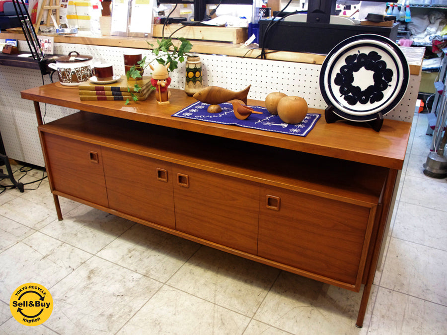 ジャパンビンテージ チーク材 サイドボード リビングボード 収納棚 W180.5cm 北欧スタイル ～北欧をリスペクトして生まれた日本の家具～ 【 買取と販売とレンタルのお店 】