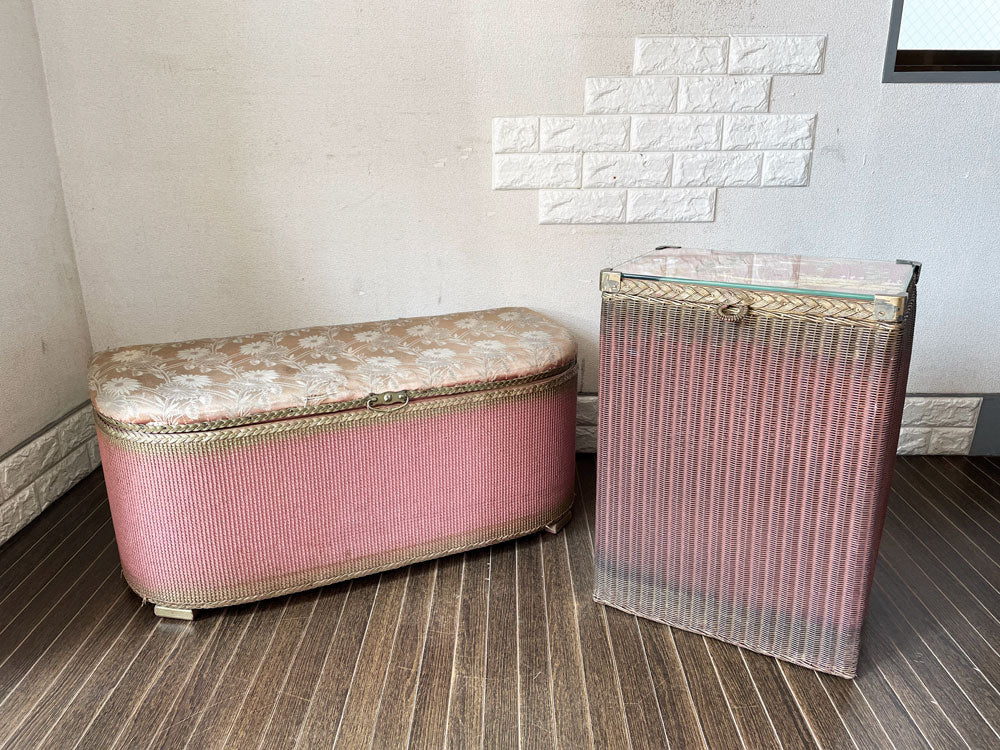 ウィリアム・ラスティアンドサンズ W.Lusty & Sons ロイドルーム LLOYD LOOM ブランケットボックス ボックスベンチ & リネンバスケット UKビンテージ  中古品  買い取りしました。
