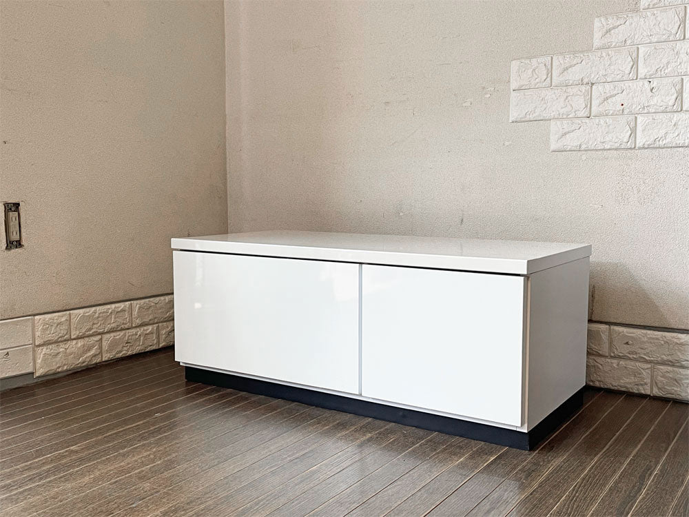 モダンデザイン Modern Design AVボード テレビ台 W90cm ホワイト 1ドロワー 扉収納 収納家具  中古品  買い取りしました。