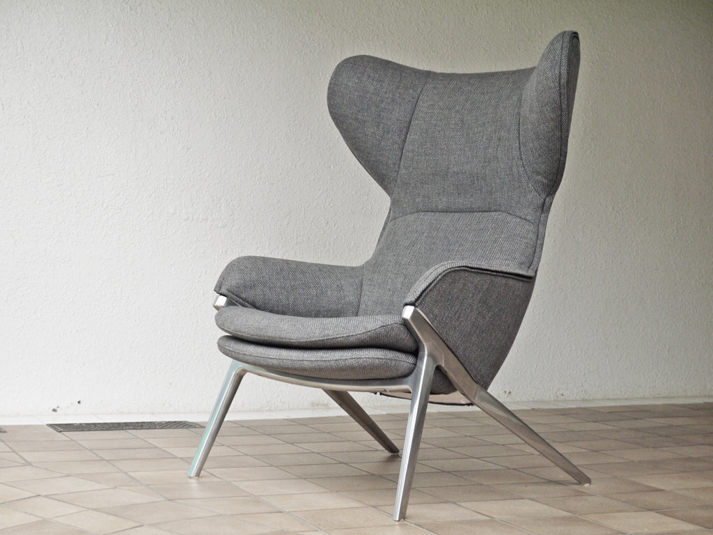 カッシーナ Cassina 395 P22 ラウンジチェア パトリック・ノルゲ Patrick Norguet カバーリング MOON グレー系 コテンポラリーコレクション 定価\600,500- ～ あいまいのない形 ～