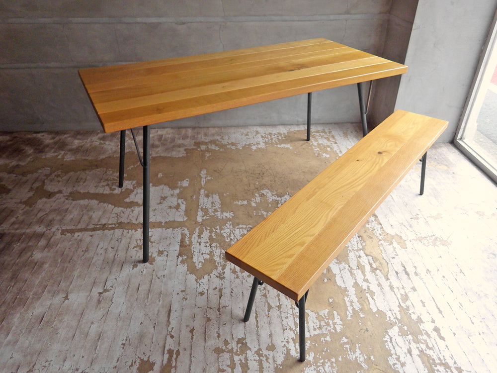 アクメファニチャー ACME Furniture グランビュー ダイニングテーブル & ベンチ GRANDVIEW DINING TABLE ＆ BENCH オーク無垢材 インダストリアル 廃番タイプ  中古品 買い取りしました。