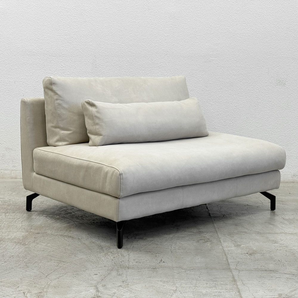 【登戸BASE店】リラックスフォーム RELAXFORM グラシエーロ GLACIERO 1.5人掛けソファ W122cm プライムレザーテックス プラチナグレー 関家具 定価￥78,000- 買取させていただきました。