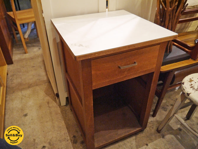 ジャパンビンテージ メラミントップ サイドキャビネット カウンター 引き出し  中古品 買い取りしました！ 自由が丘店 出張買取もお任せください。