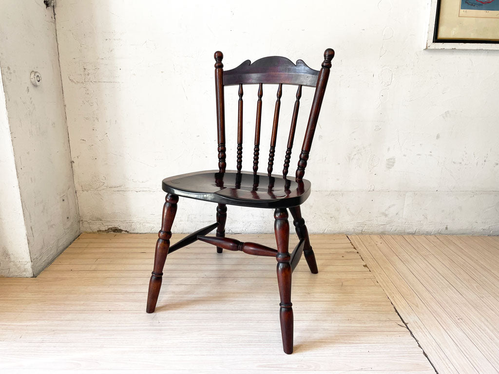 松本民芸家具 16型 スピンドルチェア ダイニングチェア 水目桜 ミズメザクラ 無垢材 刻印有 民藝家具 和モダン 中古品 買い取りしました。