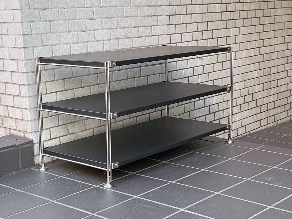 無印良品 MUJI ステンレス ユニットシェルフ AVボード ローボード スチールブラック 中古品 買い取りしました。