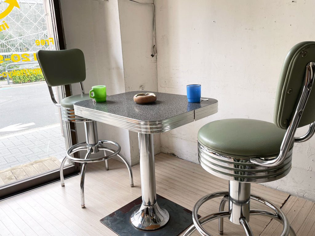 USビンテージスタイル Vintage Style ダイナーテーブル カフェテーブル メラミントップ W70.5cm アメリカン ミッドセンチュリー 中古品 買い取りしました。