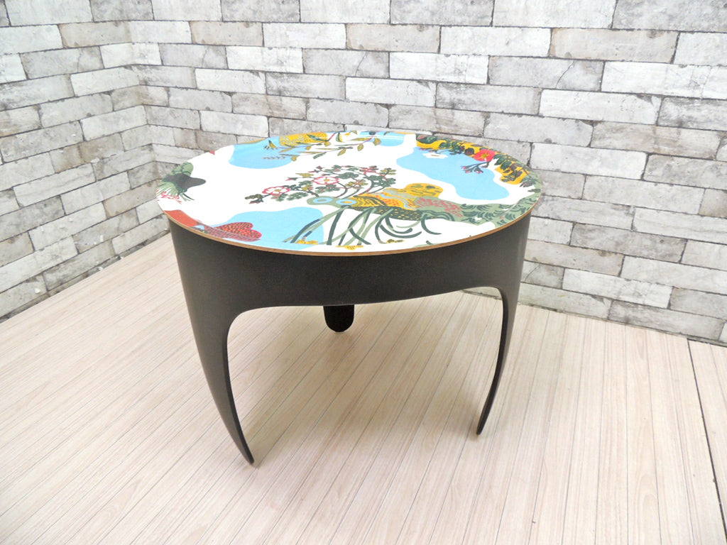 スヴェンスクテン SVENKST TENN ラウンドテーブル トレイテーブル プライウッド ヨーゼフ・フランク Josef Frank テキスタイルプリント 中古品 買い取りしました。