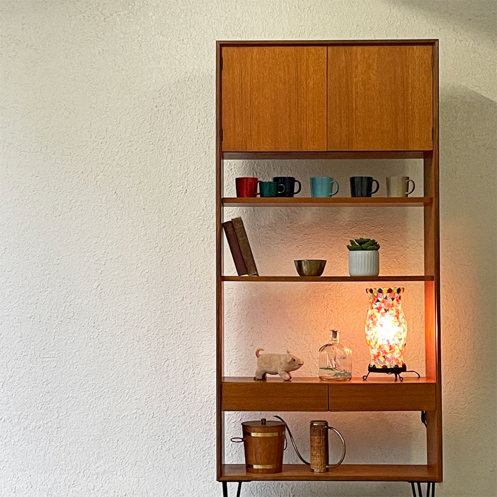 ジープラン G-PLAN フォームファイブ Form FIVE チーク材 ブックケース シェルフ キャビネット Roger Bennett ヘアピンレッグ リメイク ビンテージ ◇～シンプルだけど、印象に残る家具～