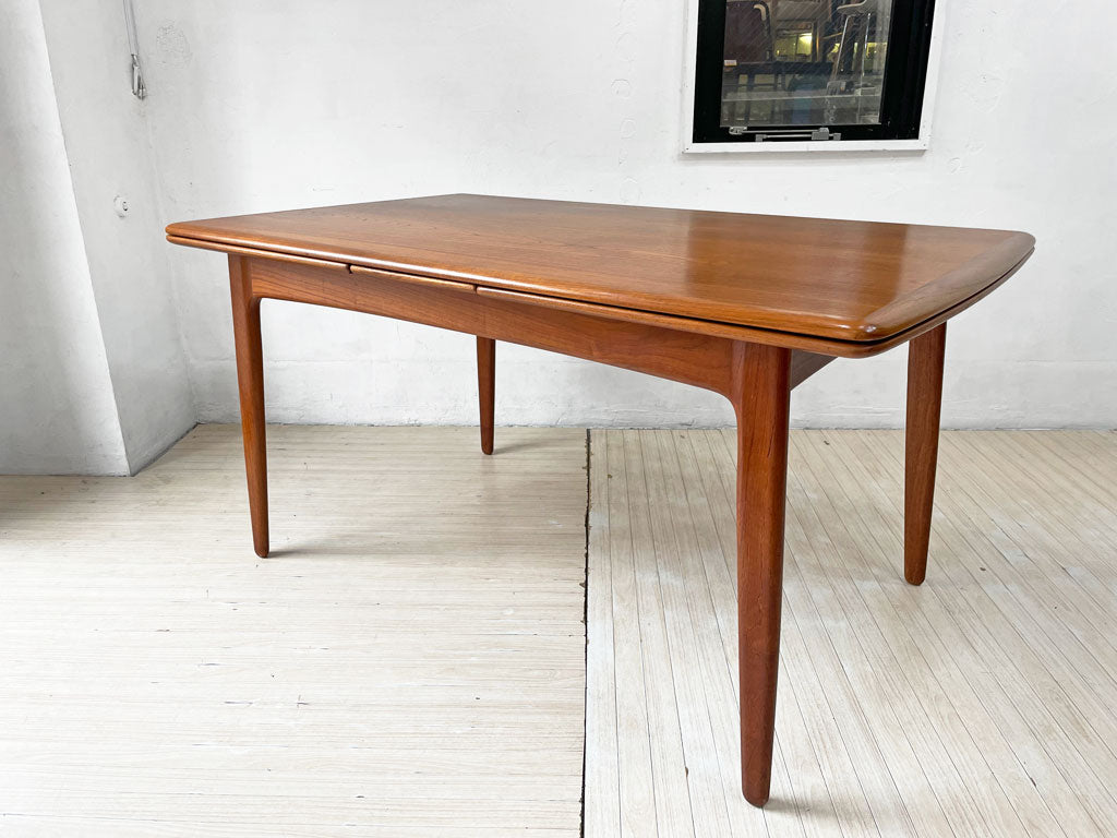 K.Knudsen&Son スウィン・エー・マドセン Svend Aage Madsen ビンテージ チーク材 エクステンション EX ダイニングテーブル 伸長式 デンマーク 中古品 買い取りしました。
