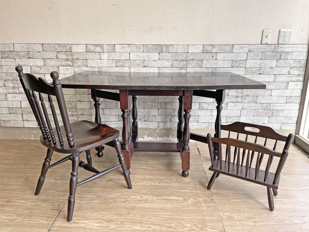 松本民芸家具 A型 マガジンラック ＆16型 スピンドルチェア ＆ M型 バタフライ卓 中古品 買い取りしました。