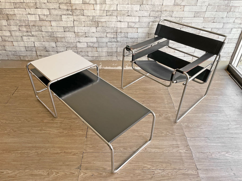 ガヴィーナ GAVINA ラッチオ ラッシオテーブル Laccio Table サイドテーブル＆センターテーブル 2点セット Marcel L Breuer イタリア 70sビンテージ 希少 ～機能の探求の果て、今へのマイルストーン～