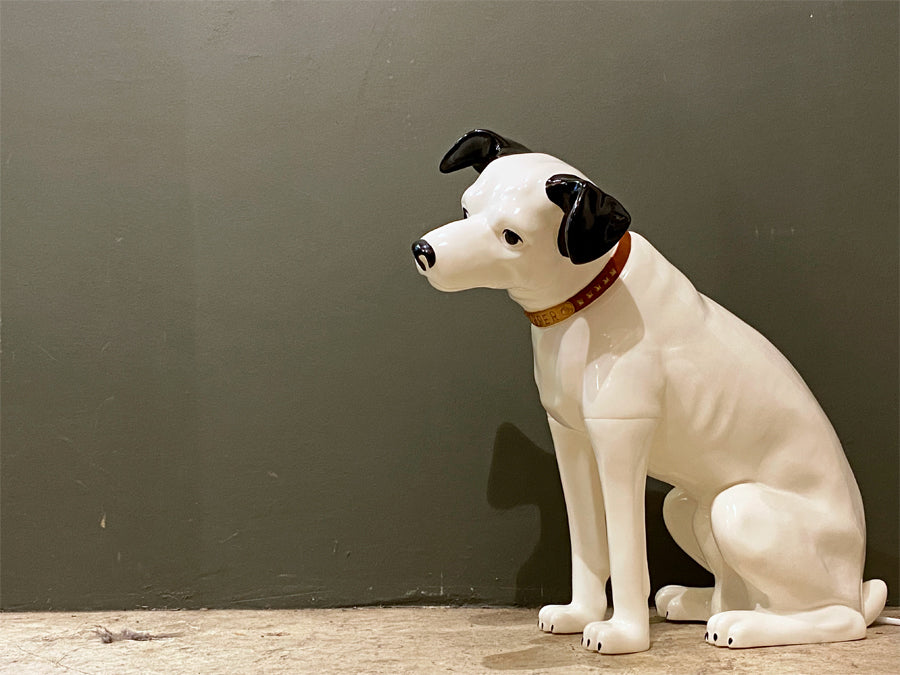 ビクター Victor ニッパー NIPPER 犬 照明 テーブルランプ 高43cm 樹脂製 ソフビ 昭和レトロ ～最も有名な犬～