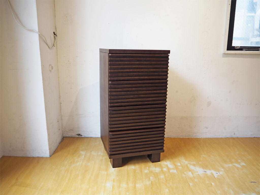 エーフラット a.flat ルーバー Louver チェスト 1列4段 アジアンリゾートスタイル 中古品 買い取りしました。