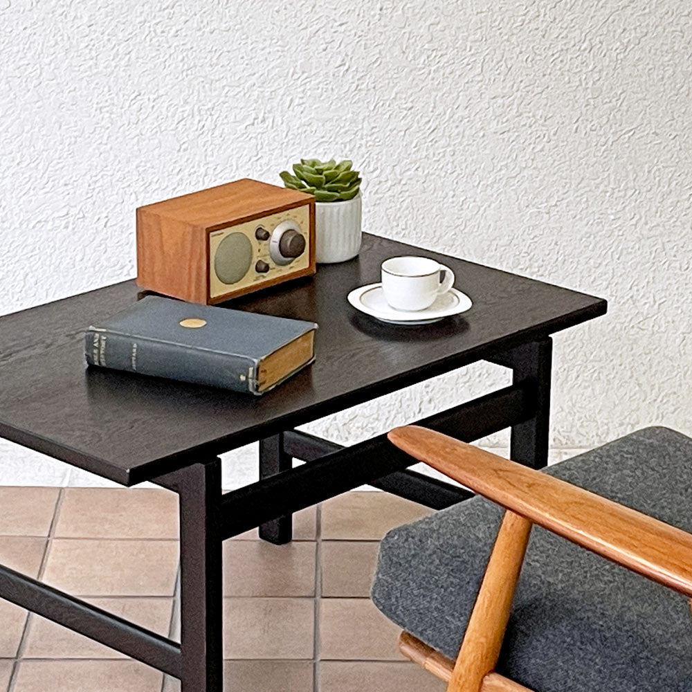 ゲタマ GETAMA コーヒーテーブル サイドテーブル W87cm ハンス・J・ウェグナー ブラック デンマーク ビンテージ 北欧家具 ～漆黒の中にある、温もりと品格～