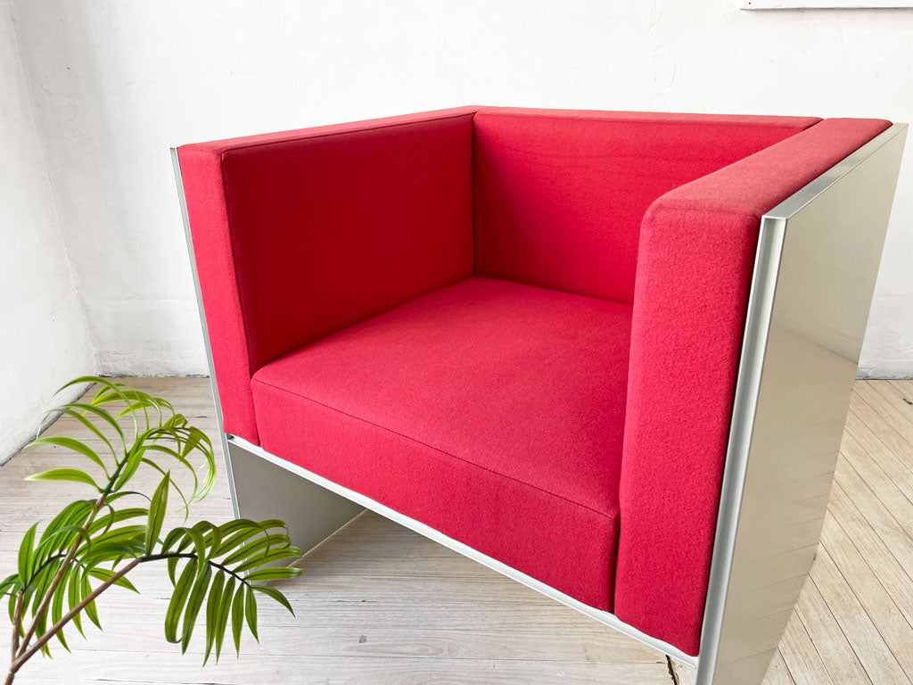 カッシーナ・イクスシー Cassina IXC. エアーフレーム AIR FRAME 3007 ミッドソファ 1人掛け デヴィッド・チッパーフィールド レッド 中古品 買い取りしました。