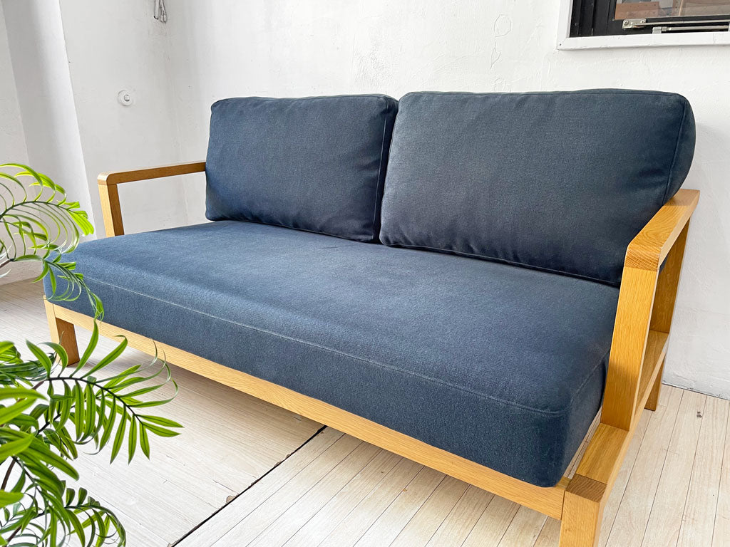 フランネルソファ FLANNEL SOFA ストランド STRAND 2.5P ソファ オーク材 ファブリック ネイビー ～理想のインテリアに～