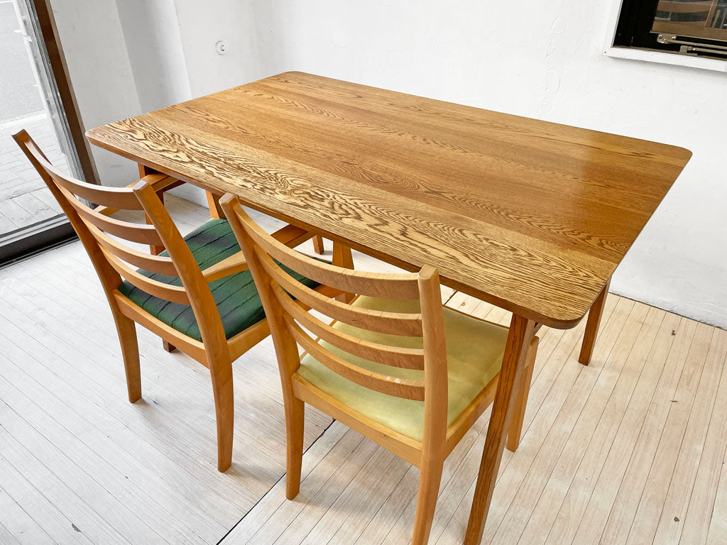 トラックファニチャー TRUCK FURNITURE クアトロ QUATTRO ダイニングテーブル 幅130cm 奥行80cm ナラ無垢材 セミオーダー仕様 中古品 買い取りしました。