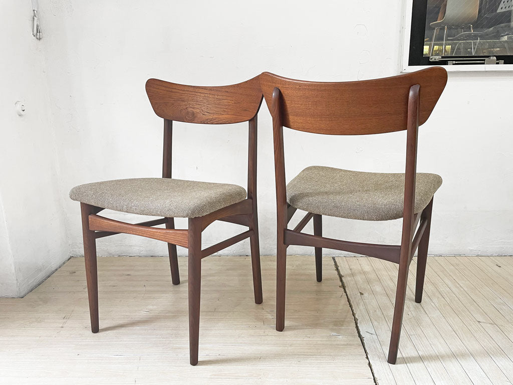 デンマークビンテージ Danish Vintage チーク材 ダイニングチェア グレーファブリック 北欧家具 中古品 買い取りしました。