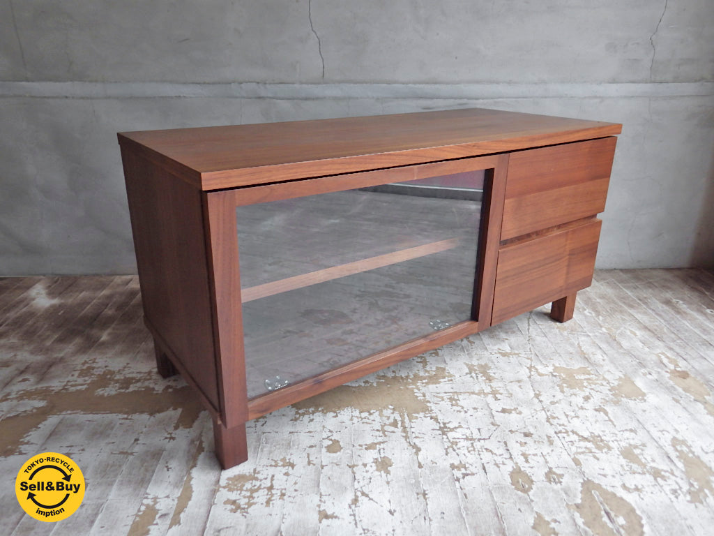無印良品 MUJI AVボード テレビ台 ウォールナット フラップ扉  中古品 買い取りしました。学芸大学店 出張買取もお任せ下さい。
