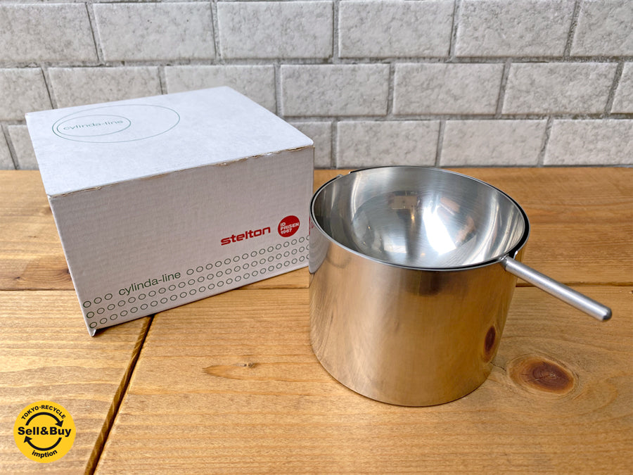 ステルトンStelton シリンダライン Cylinda Line リボルビング・アッシュトレー 灰皿 Lサイズ 箱付 アルネ・ヤコブセン Arne Jacobsen 北欧 デンマーク 　中古品 買い取りしました。