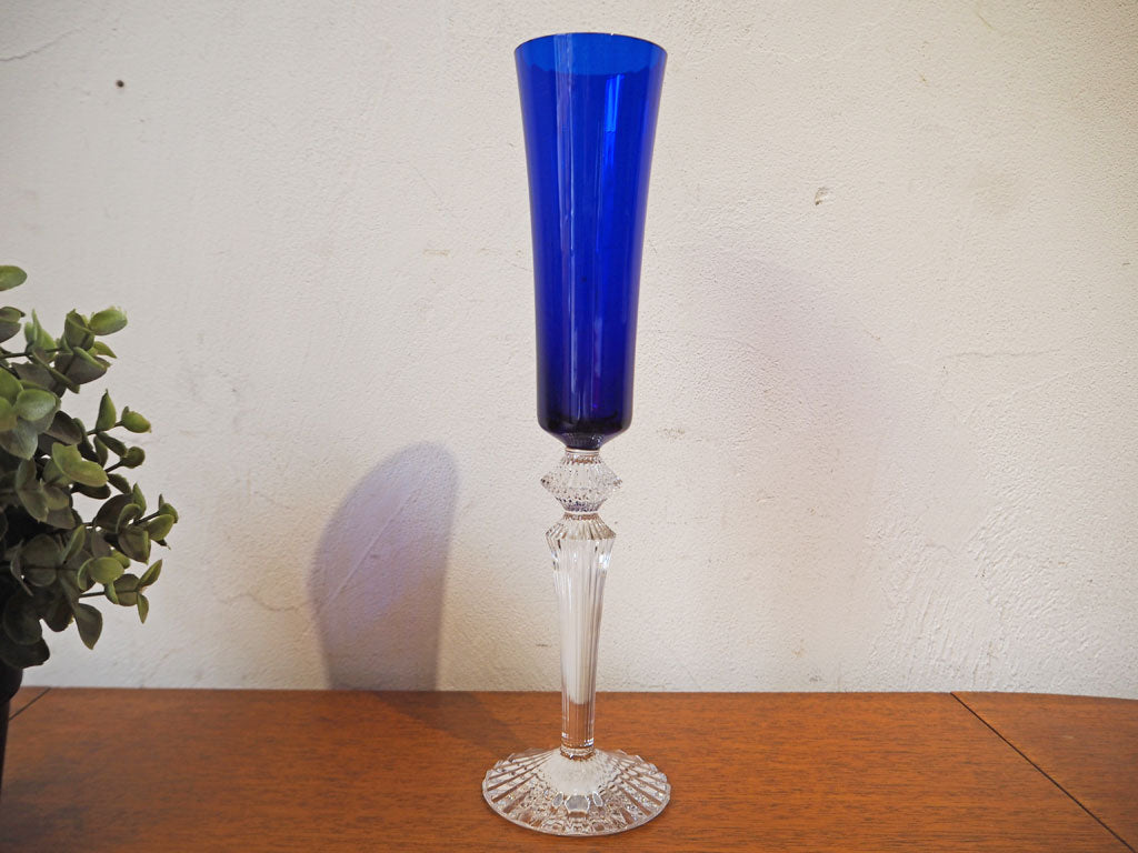 バカラ Baccarat ミルニュイ MILLE NUITS フルティッシモ ブルー シャンパングラス 元箱付き 中古品 買い取りしました。