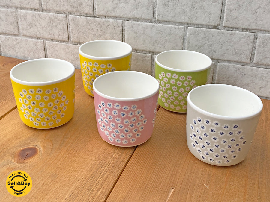 マリメッコ marimekko プケッティ PUKETTI ラテマグ イエロー ピンク グリーン グレー 　中古品 買い取りしました。