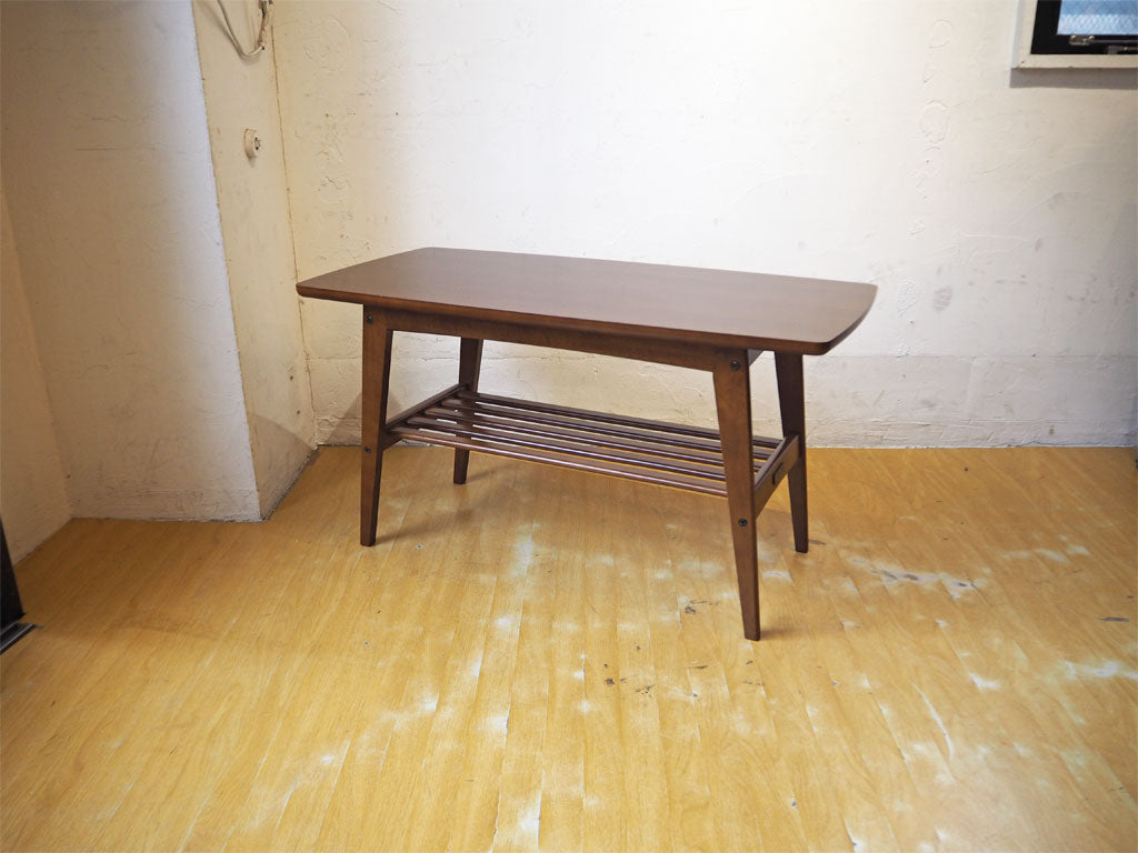 カリモク60 karimoku60 リビングテーブル 小 カフェブラウン 幅90cm Sサイズ 60’s レトロ ジャパン ミッドセンチュリー 廃盤 中古品 買い取りしました。