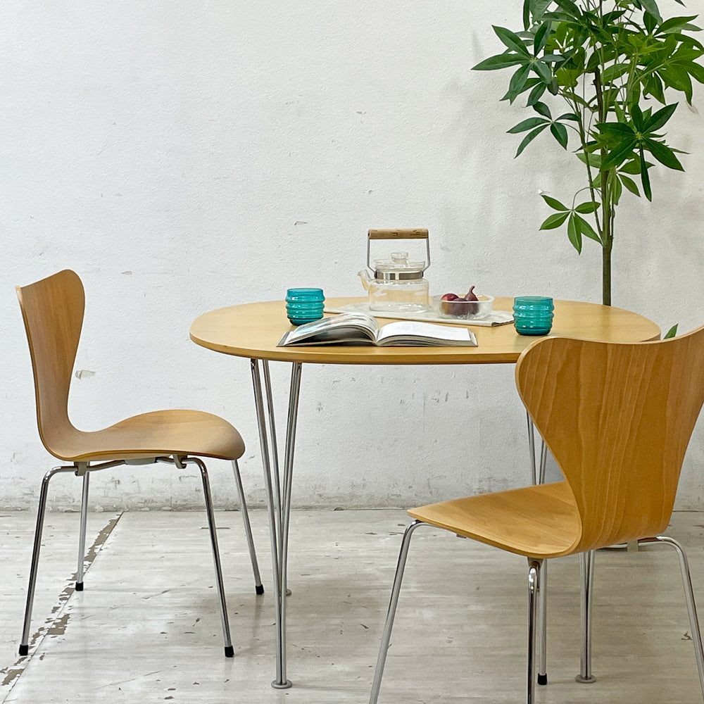 【祖師ヶ谷大蔵店】フリッツハンセン Fritz Hansen Bテーブル スーパー円テーブル ダイニングテーブル ビーチ材 ピート・ハイン ブルーノ・マットソン アルネ・ヤコブセン デンマーク 北欧家具 廃番希少 買取させていただきました。