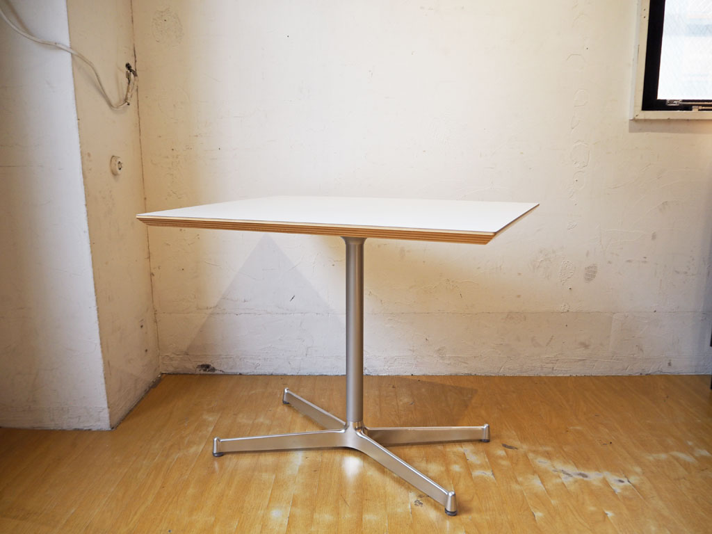 ディーアンドデパートメント D&DEPARTMENT カフェテーブル Cafe Table ホワイトメラミン天板 クロームメッキ X脚 ミッドセンチュリー 中古品 買い取りしました。