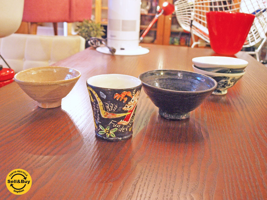吉岡萬里 陶芸家 フリーカップ お碗 ボウル 鉢 現代作家 中古品 買い取りしました。下北沢店 出張買取もお任せ下さい。