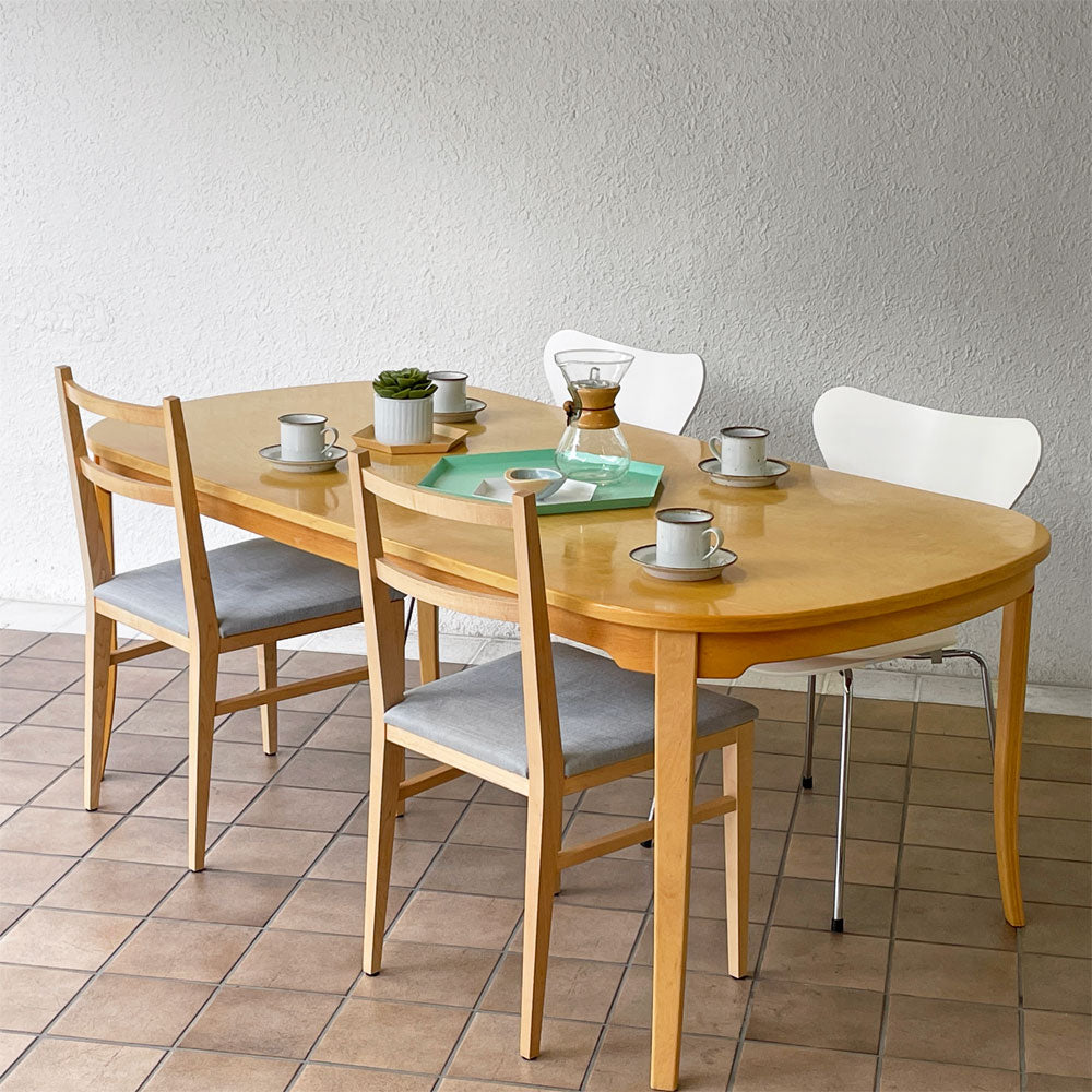 天童木工 Tendo T-2357 メープル材 ダイニングテーブル オーバル W180cm プライウッド ブルーノ・マットソン モダンデザイン～派手さよりも、暮らしに寄り添う美しさ～