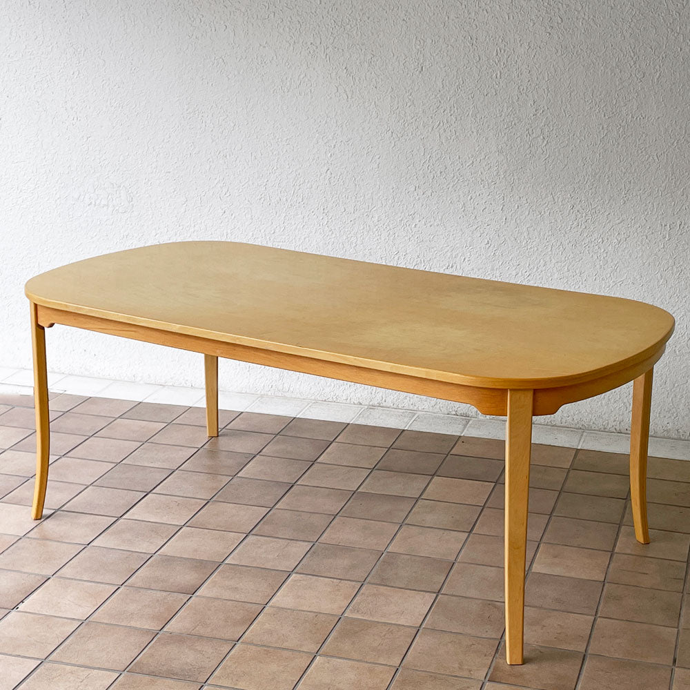  【用賀店】天童木工 Tendo T-2357 メープル材 ダイニングテーブル オーバル W180cm プライウッド ブルーノ・マットソン モダンデザイン 買取させていただきました。