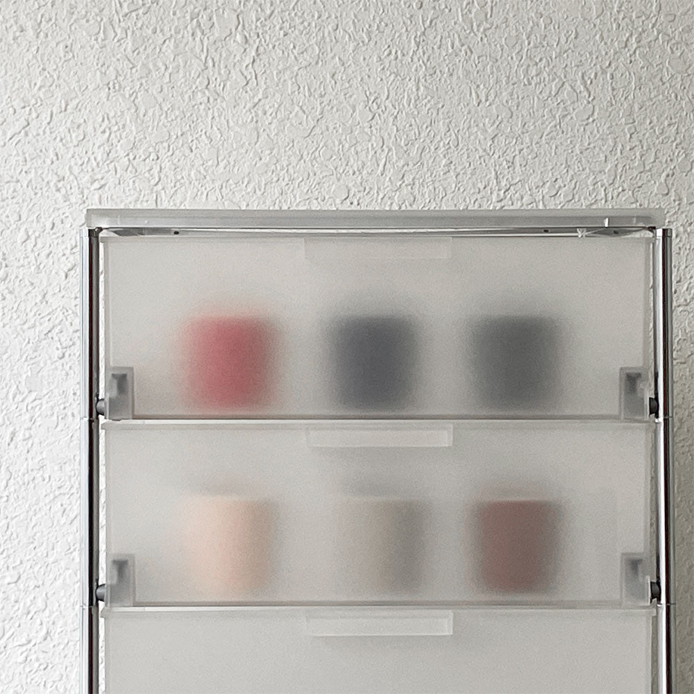 カルテル Kartell モビル4ワゴン MOBIL 4 WAGON 4ドロワー チェスト アイス キャスターワゴン ストレージ アントニオ・チッテリオ イタリア 定価205,900円 ～うっすら見えるのは暮らしの色～