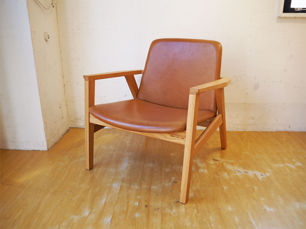 カーフ karf アン Ann ラウンジチェア Lounge chair 本革×オーク無垢材 中古品 買い取りしました。