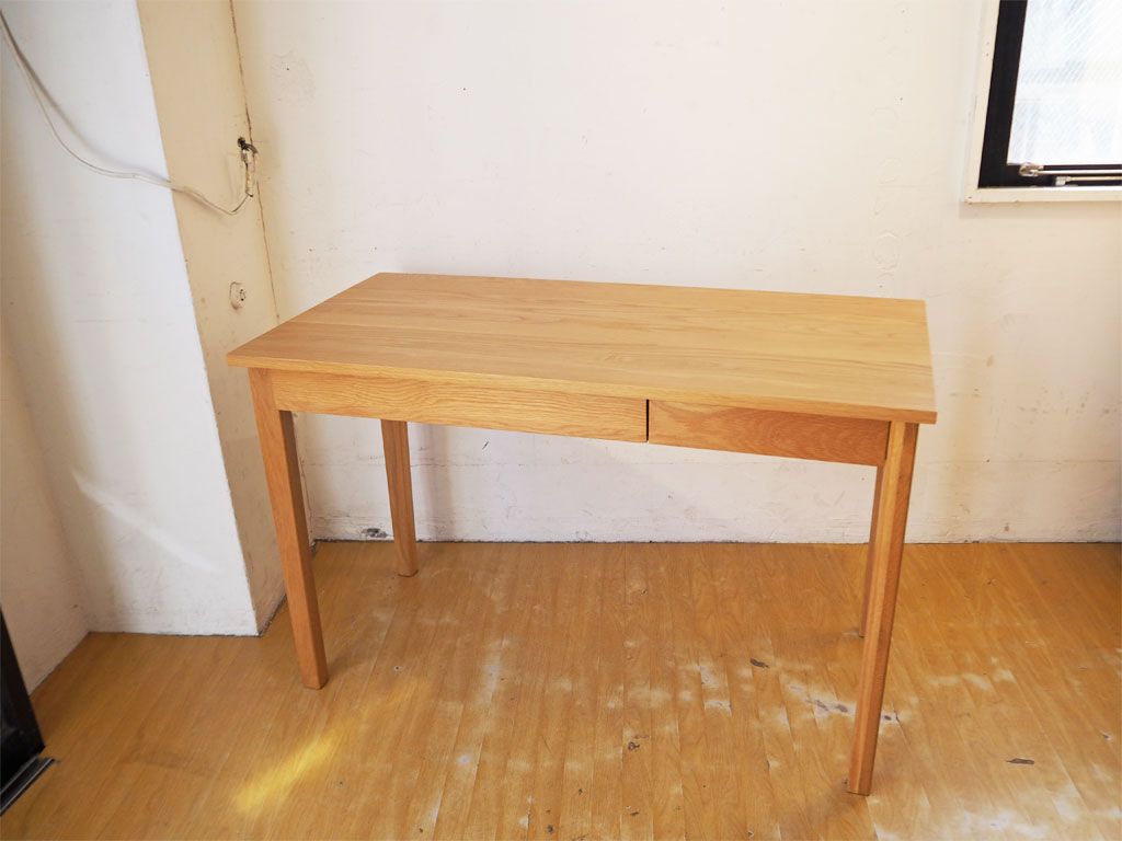 無印良品 MUJI オーク無垢材 パーソナルデスク ワークテーブル W110 引出し付 ナチュラル シンプル 中古品 買い取りしました。