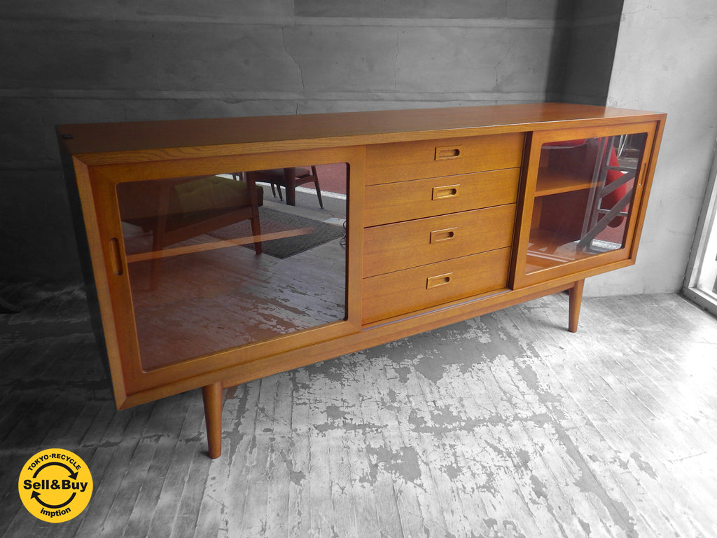カリモク60 karimoku60 サイドボード オーク材 ビンテージチークカラー W180cm 定価￥214,170- 中古品 買い取りしました。