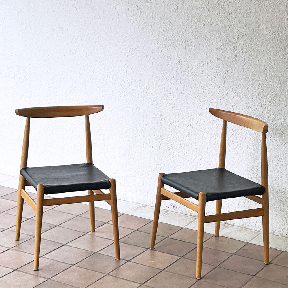  【用賀店】ノーウェアライクホーム NOWHERE LIKE HOME リス LYS ダイニングチェア PVCレザー カバーリング オーク材 展示品 ×2脚 買取させていただきました。