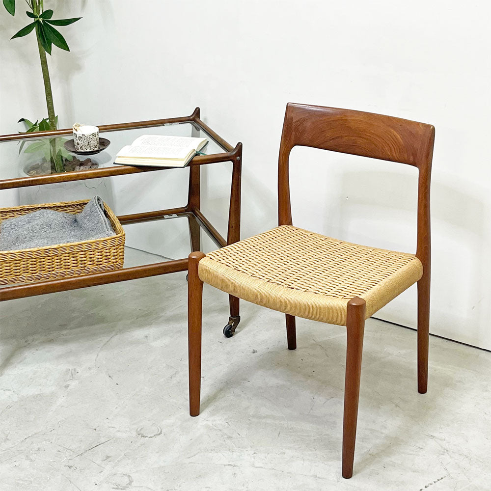 【祖師ヶ谷大蔵店】JLモラー J.L.Moller Model No.77 ダイニングチェア チーク材 ペーパーコード ニールス・O・モラー デンマーク 北欧家具 買取させていただきました。